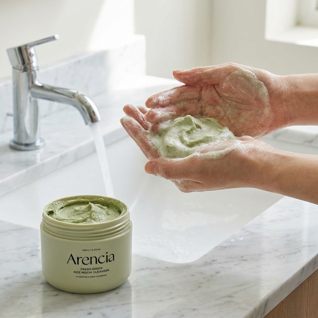 ARENCIA Fresh Green Rice Mochi Cleanser: recensione e primi criteri - commercial_review