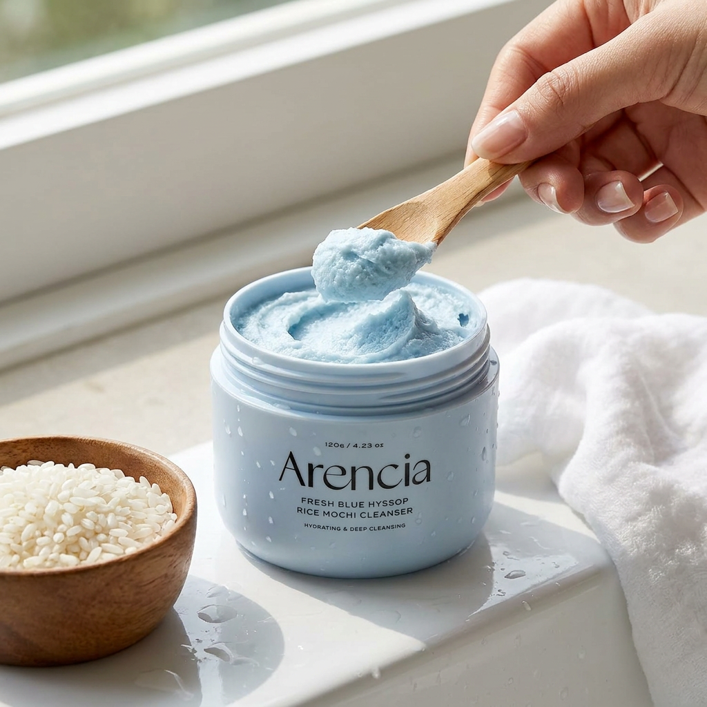 ARENCIA Blue Hyssop Rice Mochi Cleanser 120 g: recensione - commercial_review