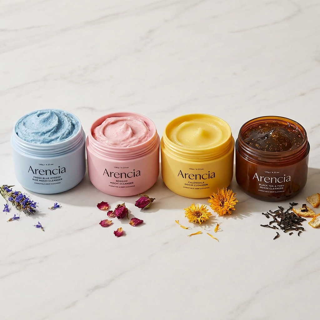 Confronto nella linea Arencia: Blue Hyssop vs Rosehip vs Calendula vs Black Tea & Yuzu