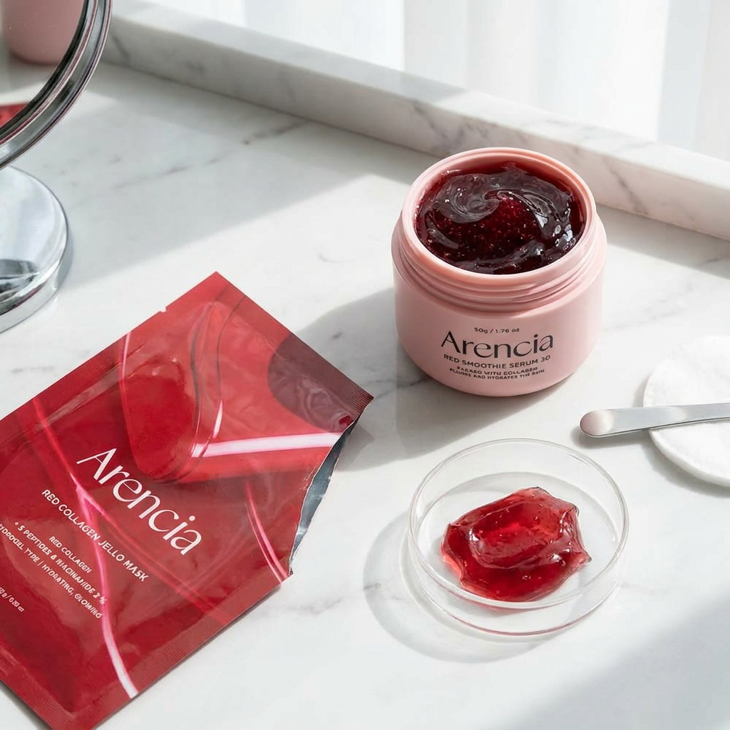 Maschera al collagene Arencia o siero Arencia Red Collagen: differenze pratiche